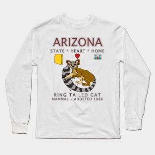 Arizona - Ring Tailed Cat - State, Heart, Home - state symbols Long Sleeve T-Shirt